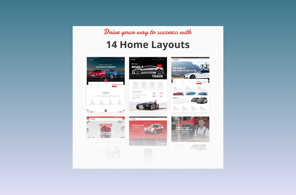 Car Dealer 14 home layouts.