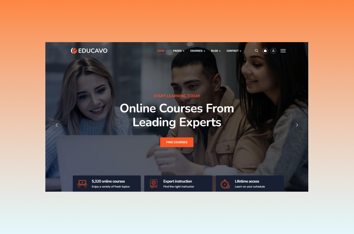 Educavo - WordPress Theme main preview.