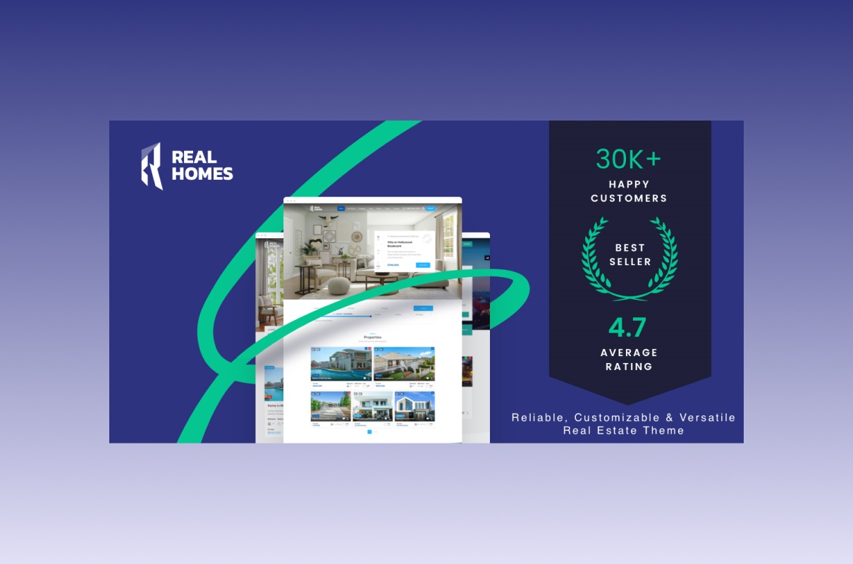 Real Homes WordPress theme featured.