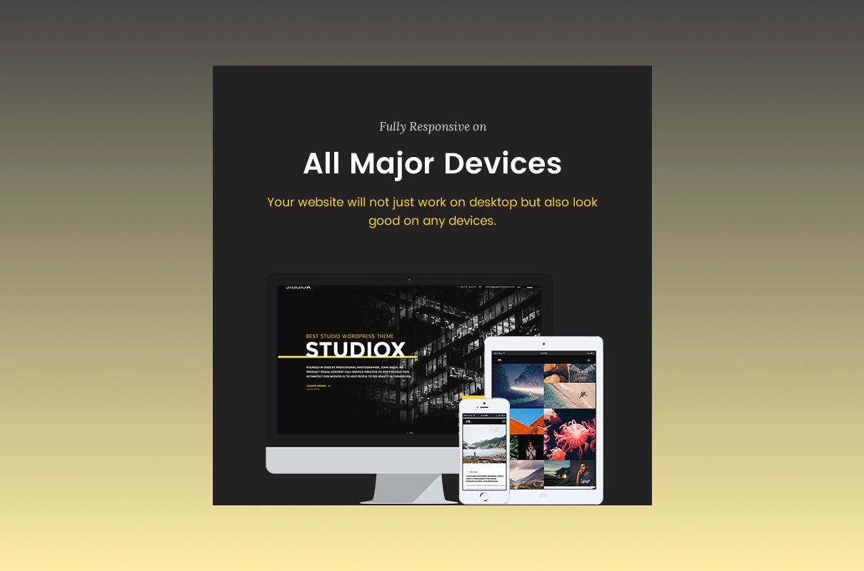 Ztudio X WordPress theme all major devices.