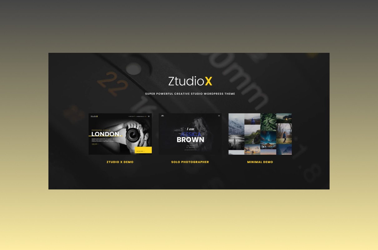 Ztudio X WordPress theme preview.