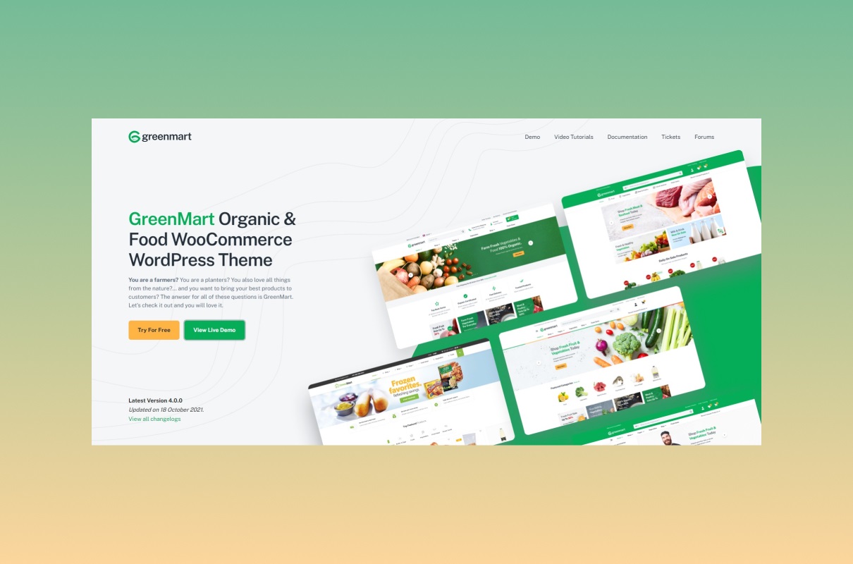 GreenMart WooCommerce Theme preview.