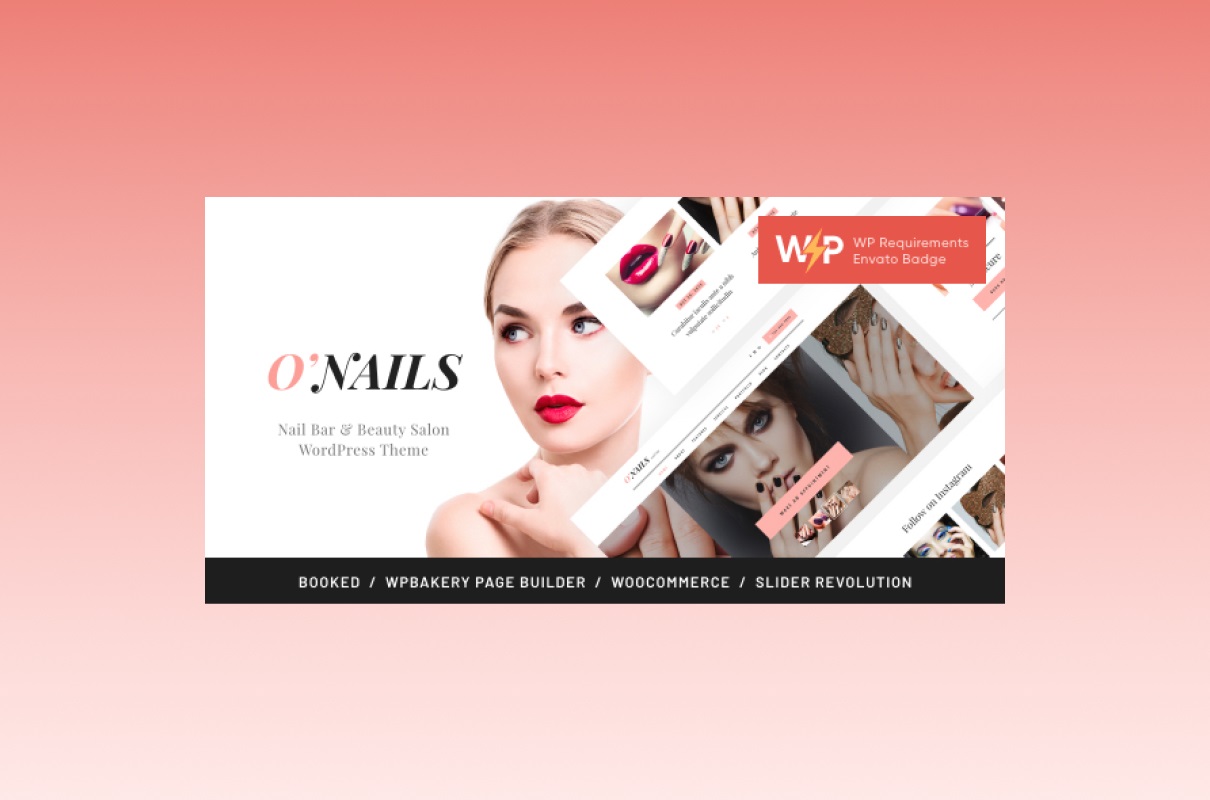 The O'Nails WordPress Theme featured.
