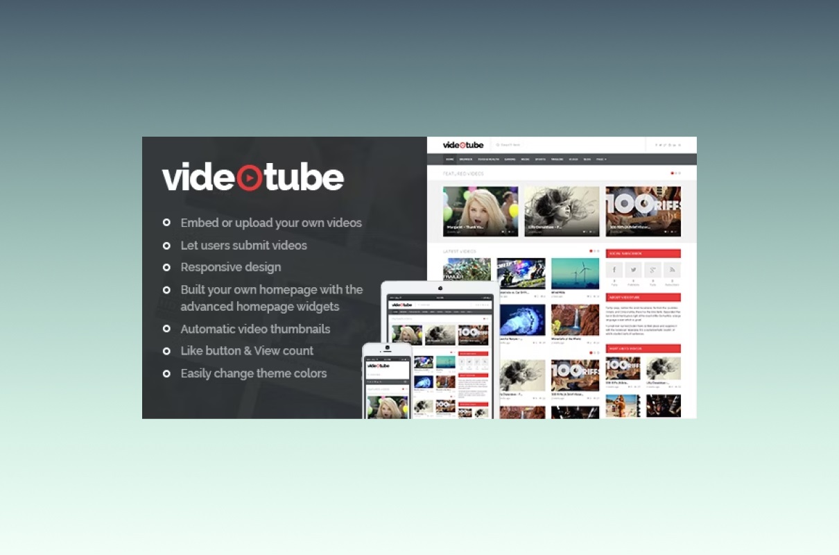 VideoTube WordPress Theme. Incredible Solution for Video Hosting.