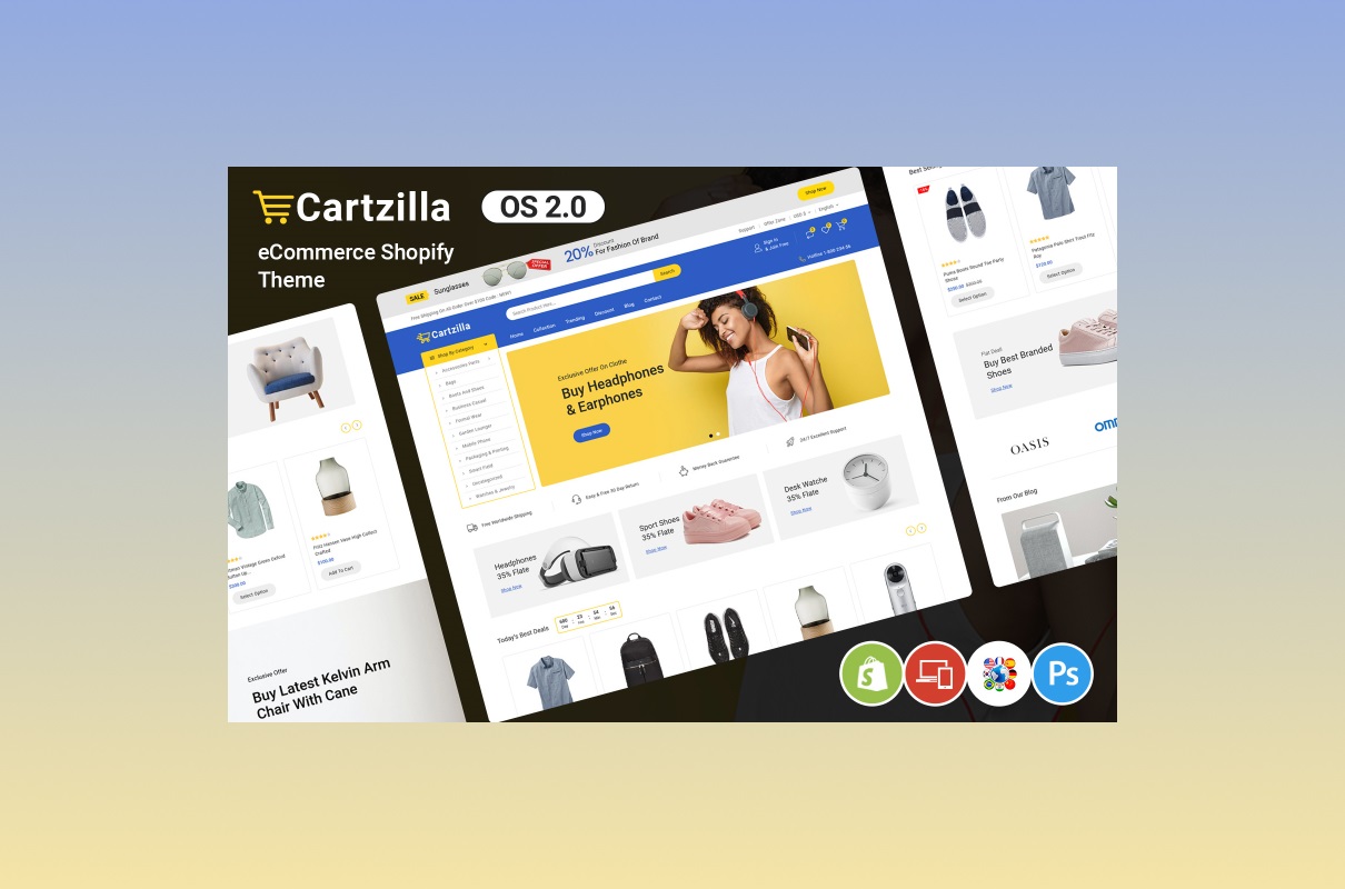 Cartzilla shopify theme featured.