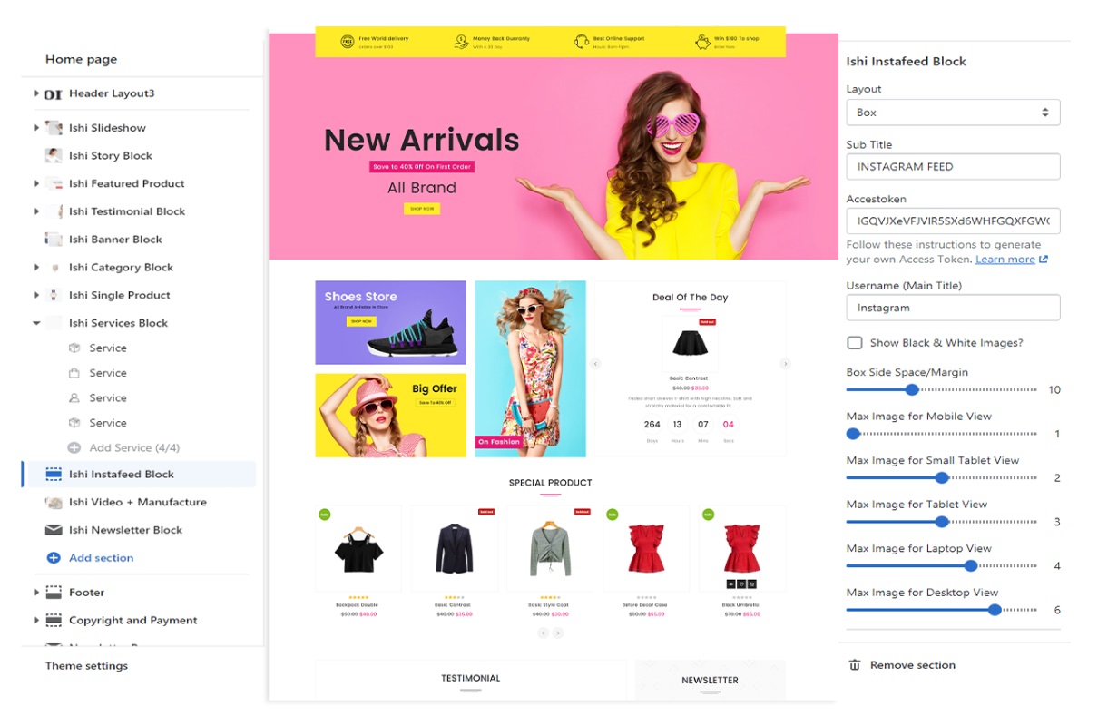 Cronics shopify visual builder.