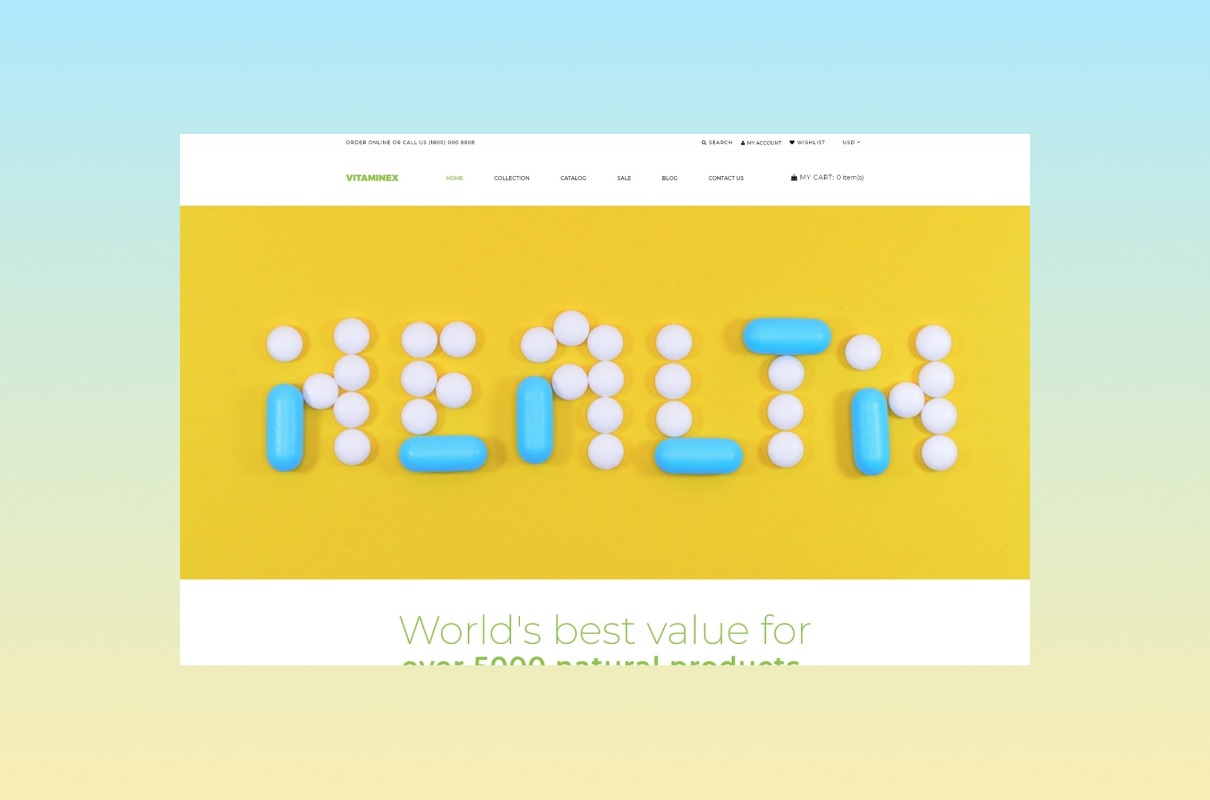 Vitaminex — Shopify Theme for Drug Stores featured.