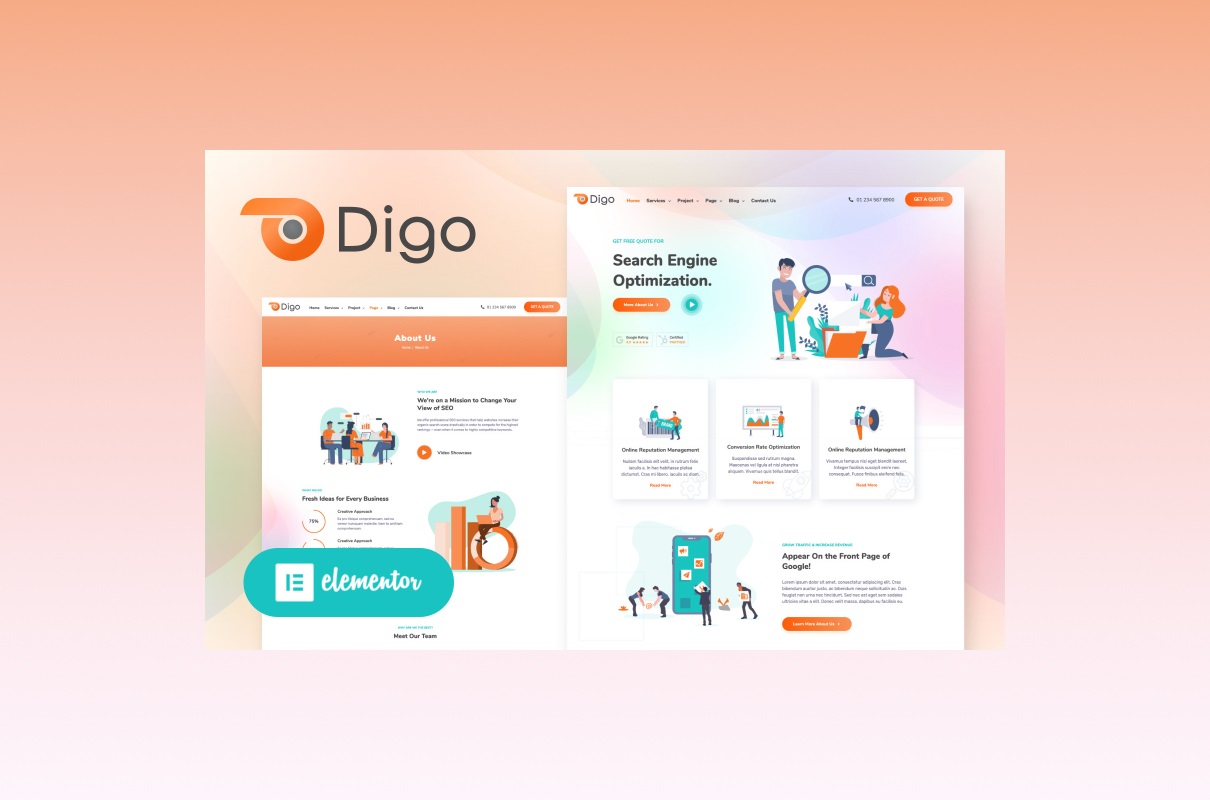 Digo WordPress Theme is the Best Option for Digital Marketing Agency.