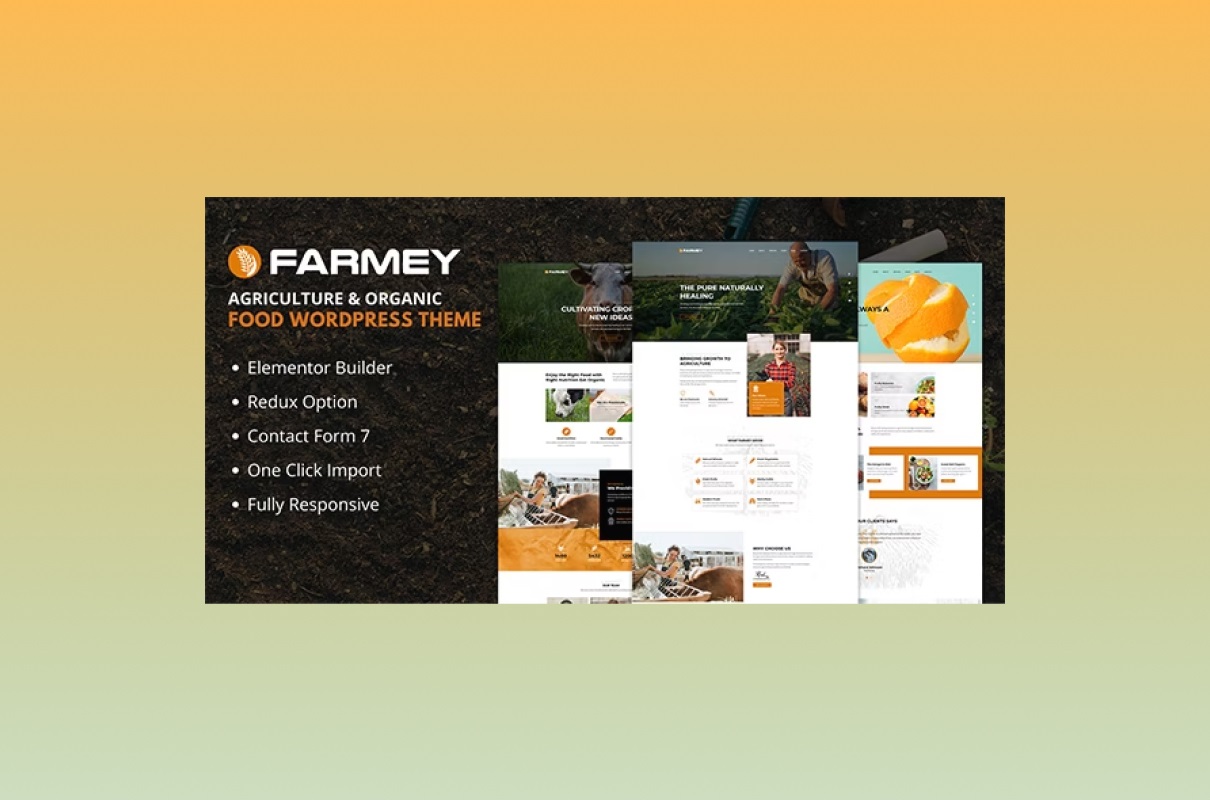 Farmey WordPress Theme main preview.