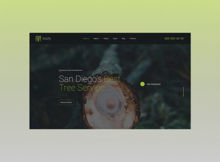Leafly website template preview.