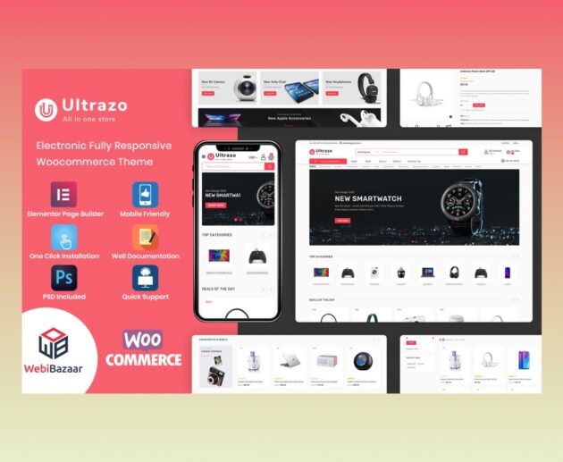 Ultrazo WooCommerce Theme preview.
